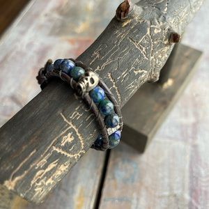 Leather Skull Bracelet